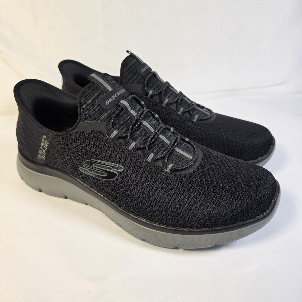 Men Skechers Summit High Range Slip On Comfort Sneakers BlackCharcoal 232457 9.5